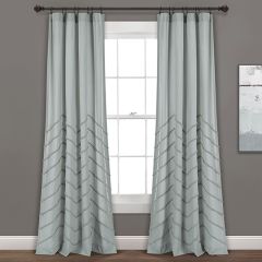 Chic Chenille Chevron Window Curtain Panel Set of 2