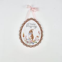 Easter Blessings Egg Shape Wall Art