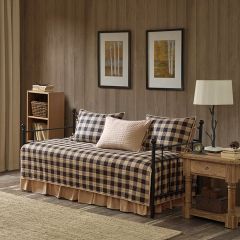 5 Piece Checked Day Bed Cover Set