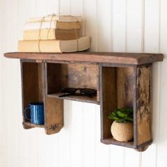 Repurposed Brick Mold Wall Shelf