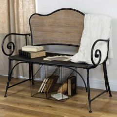 Elegant Dark Metal Bench