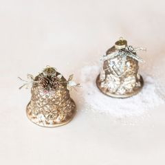 Elegant Glass Bell Ornament Set of 2