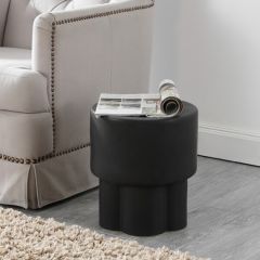 Ember Grove Matte Black Ceramic Garden Stool