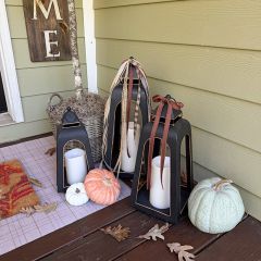 Ember Hollow Metal Candle Lanterns Set of 3