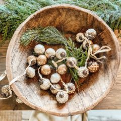 Embossed Glass Ornament Garland
