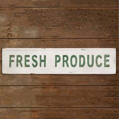 Embossed Metal Fresh Produce Sign