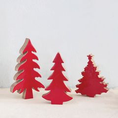 Enameled Mango Wood Festive Christmas Tree