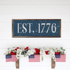 Est. 1776 Blue Framed Wall Art