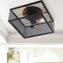 Industrial Farmhouse Flush Mount Ceiling Light