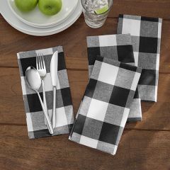 Black and White Classic Buffalo Check Napkins Set of 4