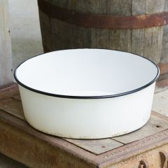 Decorative Tin Basin Planter 17.5 Inch