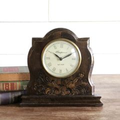 Ornate Carved Mango Wood Clock