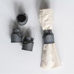 Milk Can Napkin Rings Set of 4