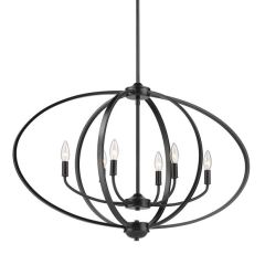 Matte Black Linear Pendant Light