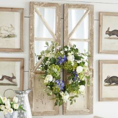 Rustic Doors with Mirror Set of 2