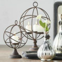 Metal Sphere Candle Holder - Single