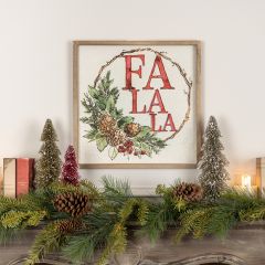 Fa La La Twig Wreath Wall Art