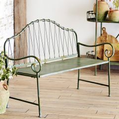 Weathered Iron Bench