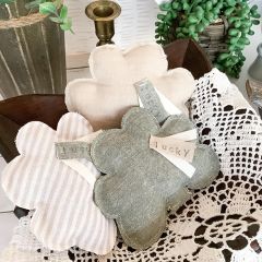 Fabric Shamrock Bowl Filler Set of 3
