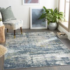 Faded Blues Area Rug