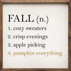 Fall Definition White Wall Art