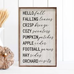 Fall Favorites Framed Farmhouse Sign