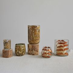 Fall Leaves Glass Tealight Holder