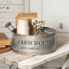 Farm House Local Metal Bin With Handles