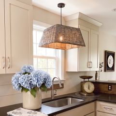 Farmhouse Basket Square Pendant Shade