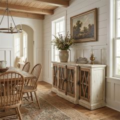 Farmhouse Chic Sideboard Server Cabinet