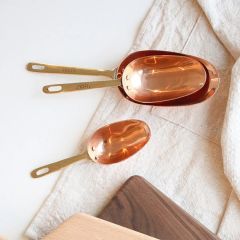 Farmhouse Classics Copper Measuring Scoops Set of 3