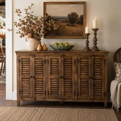 Farmhouse Manor Rustic Stained Sideboard
