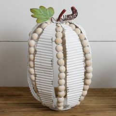 Farmhouse Metal Pumpkin 10 Inch