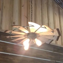 Farmhouse Metal Windmill Chandelier