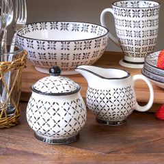 Farmhouse Pattern Ceramic Container
