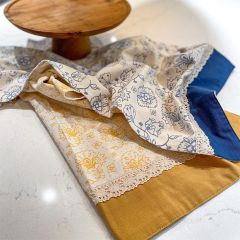 Farmhouse Pattern Embroidered Tea Towels Set of 2