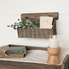Farmhouse Rattan Hanging Basket