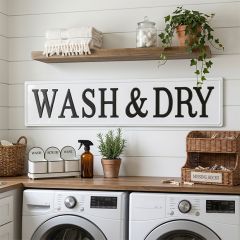 Farmhouse Wash & Dry Metal Sign