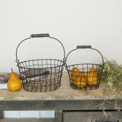 Farmhouse Wire Basket Set of 2