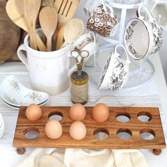 Farmhouse Wooden Egg Stand