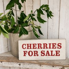 Farmstand Cherries For Sale Wall Sign