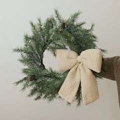 Faux Sherpa Clip On Bow
