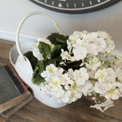 Faux White Geranium Bush