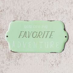 Favorite Adventure Enameled Metal Wall Sign