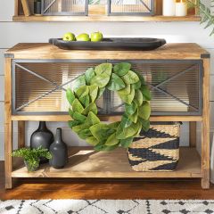 Glass Door Console Cabinet