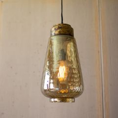 Industrial Flair Glass Pendant Light