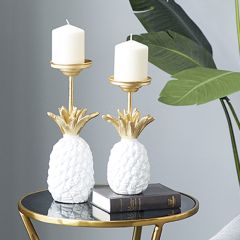 Modern Pineapple Candle Holder Set of 2