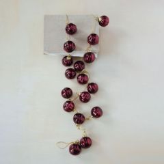 Festive Embossed Glass Ornament Garland