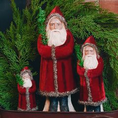 Festive Velvet Cloak Belsnickle Santa 16 Inch
