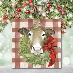 Holiday Farm Animal Wall Art Cow